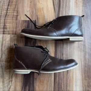 Mens Michael Shannon Dark Brown Bone Shoe Boot 8.5